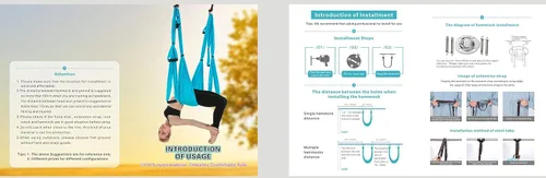 Miniatura 8 de Kit de hamaca de yoga para trapecio aéreo, ultra fuerte, antigravedad para yoga, volador, juego de herramientas de columpio de inversión Negro