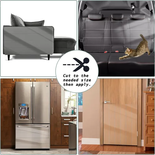 Miniatura 6 de Protector de muebles antiarañazos para gatos, protector de muebles autoadhesivo transparente de gatos que arañan las garras, protector de sofá