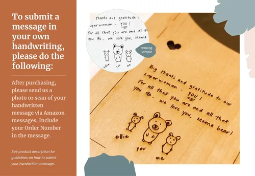 Miniatura 8 de Tarjeta de madera con texto en inglés "I Love You" (regalos personalizados, mensaje personalizado, aniversario, boda, cumpleaños, solo porque sí)
