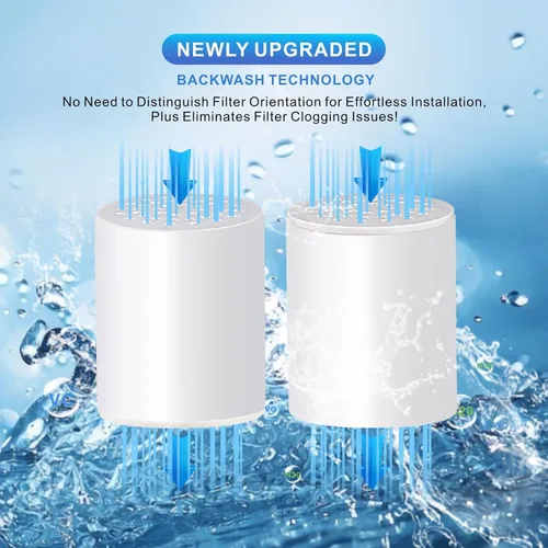 Miniatura 3 de Paquete de 4 cartuchos de repuesto de filtro de ducha de 20 etapas, filtro de ducha universal para agua dura, elimina el 99% de cloro y productos