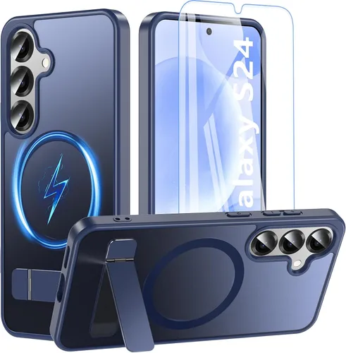 Miniatura 54 de Funda OWKEY Samsung Galaxy A13 5G, Funda Magnética para Teléfono con Soporte y Protector de Pantalla, Funda Protectora Antihuellas y a Prueba de A13