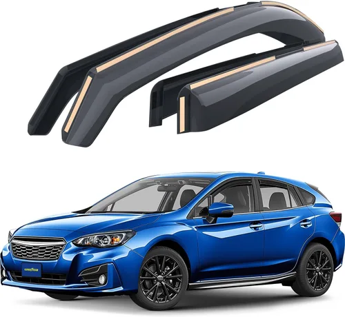 Miniatura 10 de Goodyear - Deflectores de ventana de canal irrompibles para Honda Pilot 2016-2022/Honda Passport 2019-2025, protectores para la lluvia, viseras