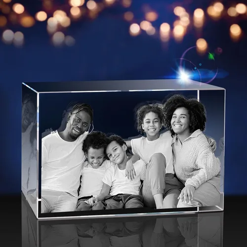 Miniatura 12 de Foto de Cristal 3D, Regalo Personalizado de Navidad, Regalos de Imagen Personalizada con Tu Propia Foto para Navidad, Día del Padre, Cumpleaños