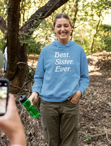 Miniatura 4 de Best Sister Ever Sudaderas con capucha para regalar a hermanos, hermanas y mujeres