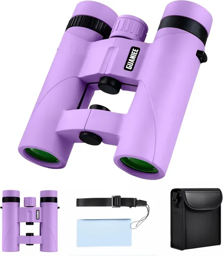 Miniatura 9 de Binoculares 10x25 para niños, mini prismáticos compactos de bolsillo, impermeables, binoculares pequeños para observación de aves, viajes, Azul