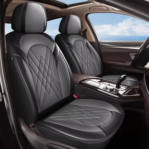 Miniatura 14 de YORKNEIC Juego de 2 fundas de asiento delantero de automóvil para Honda Accord 2003-2017, fundas de asiento de cuero sintético impermeables