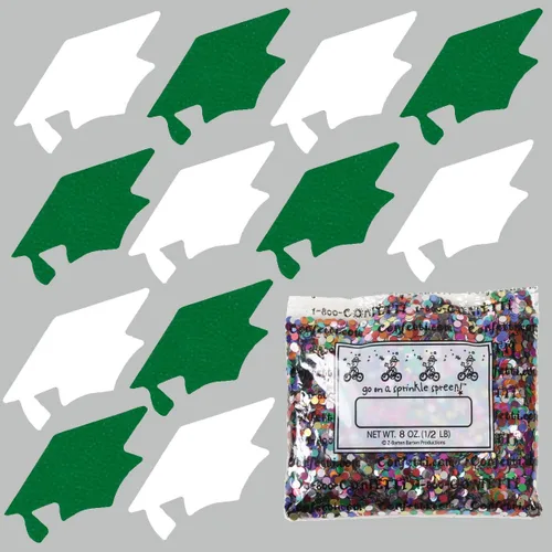 Miniatura 53 de Confetti Grad Cap Negro, Azul Marino Combo - 2 bolsas de media onza (1 oz)