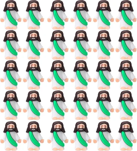 AKFAHOIF Mini figuras de Jesús, juego de 30 piezas de figuras de acción de Jesús pequeño, mini figuras de Jesús para esconder y buscar, regalos