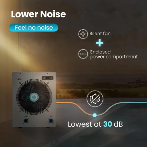 Miniatura 6 de ECOPOOLTECH Bomba de calor para piscina Calentador eléctrico para piscinas sobre el suelo (hasta 5000 galones) Compresor Turbo X Ultra Control
