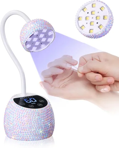 Miniatura 10 de Makartt Lámpara de uñas LED UV: Lámpara de uñas portátil inalámbrica de 50 mW/cm² para gel X y uñas a presión, secador de uñas USB recargable