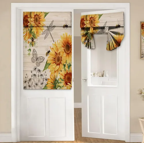 Miniatura 57 de Cortinas de puerta negras y rojas para ventanas de puerta, estampado de leopardo y cebra, cortinas de ventana para puerta de vidrio francesa