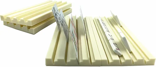 Miniatura 4 de Yuanhe Paquete de 4 soportes de plástico para dominó, bandejas de dominó, organizador para juegos de mesa clásicos, azulejos, juegos familiares