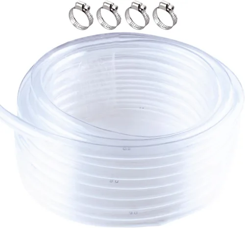 Miniatura 9 de Tubo de PVC de 1 pulgada de diámetro interior x 1-1/4 pulgadas de diámetro exterior - Tubo de vinilo transparente de 10 pies con 4 abrazaderas