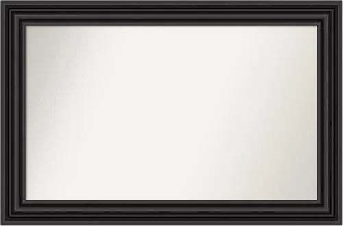 Miniatura 220 de Amanti Art Espejo personalizado, espejo de baño negro puente, espejo de pared o espejo de tocador de baño sobre el fregadero (26 x 26 pulgadas)