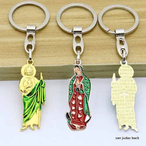 Miniatura 6 de 20 dijes de Virgen María San Judas para pulseras, cuentas de Virgencita Virgen De Guadalupe, joyería mexicana, colgante de rosario