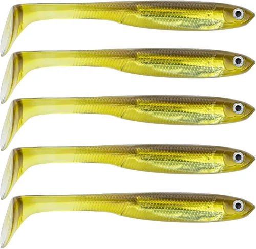 Miniatura 10 de QualyQualy Cebo de plástico suave Swimbait Paddle Tail Shad Lure Soft Bass Shad Bait Shad Minnow Paddle Tail Cebo de natación para Bass Trucha 2#