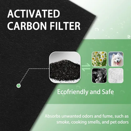 Miniatura 6 de HAPF30AT - Filtro de repuesto para filtro Holmes AER1, compatible con HAPF300AH-U4R y HAP242-NU, Funmit 4 filtros y 8 prefiltros de carbón activado