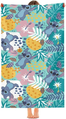 Miniatura 7 de Toalla de playa de microfibra con estampado lindo de 32 x 52 pulgadas, secado rápido, toallas de baño para niños y adultos para baño, invitados