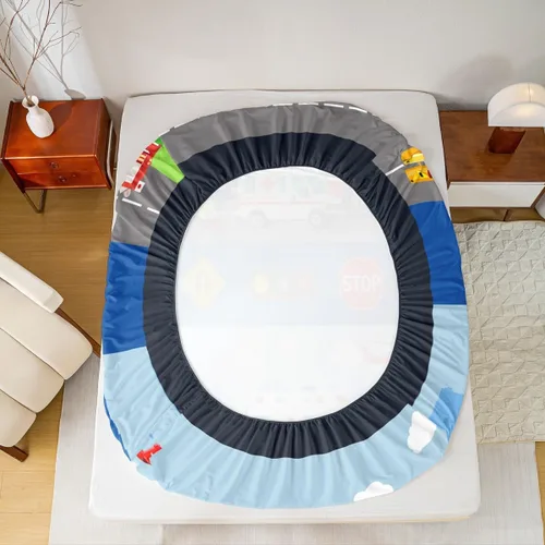 Miniatura 6 de Juego de sábanas de vehículos de rescate, tamaño individual, juego de ropa de cama de ambulancia de coche de policía, camión de bomberos, decoración