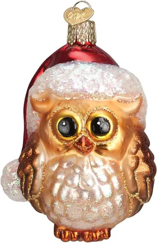 Miniatura 9 de Old World Christmas Santa con Guirnalda de Vidrio Soplado Adorno para Árbol de Navidad, Decoración Navideña Hecha a Mano, Colección Santa