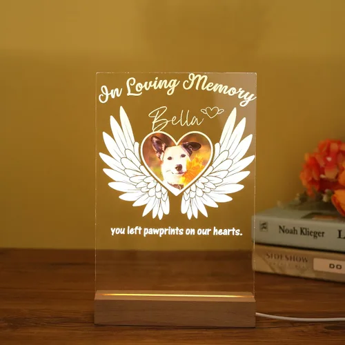 Miniatura 10 de Placa conmemorativa personalizada para fotos para mascotas, placa conmemorativa personalizada para mascotas, regalo de duelo de mascotas, regalo
