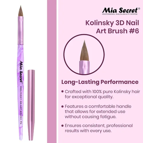 Miniatura 2 de Cepillos de uñas con pelo de ardilla Kolinsky de Mia Secret Store