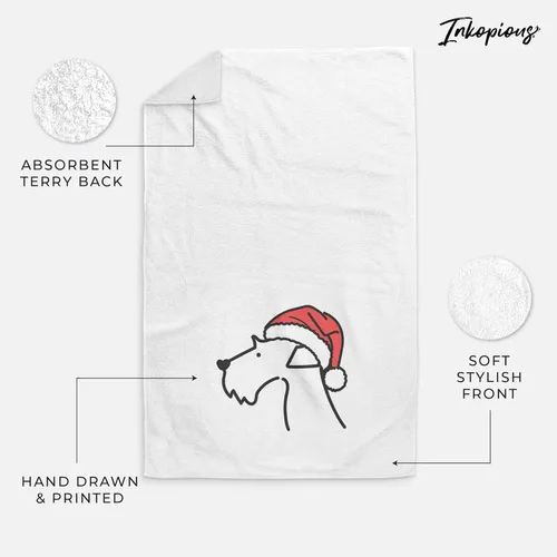Miniatura 3 de Inkopious Santa Hat Airedale Terrier - Toalla de mano decorativa - Decoración navideña para el hogar