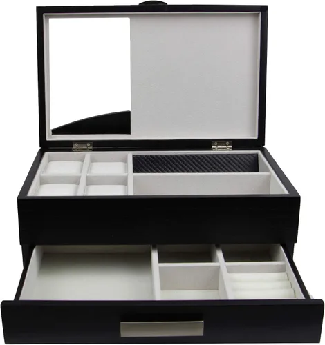 Miniatura 4 de Alta calidad Executive Man 's Valet de madera caja de almacenamiento