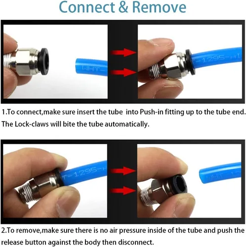 Miniatura 6 de 20 accesorios de aire macho neumático recto para conectar, conector rápido para válvulas solenoides, regulador de aire de cilindro hidráulico