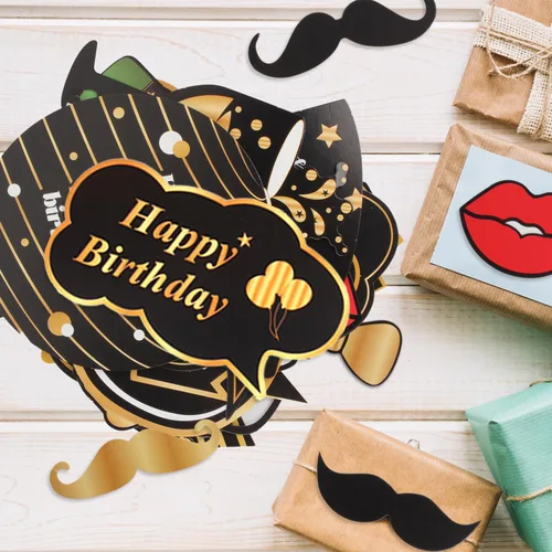 Miniatura 5 de LINGTEER Accesorios para fotomatón de fiesta de cumpleaños feliz 20, saludos a cumpleaños 20, accesorios de decoración para fiesta de cumpleaños