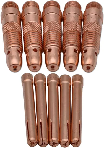 Kit de consumibles de 10 piezas de cuerpo de pinza 10N31 (1/16") y pinza 10N23 (1/16") para soplete de soldadura TIG 17, 18 y 26