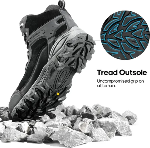 Miniatura 5 de NORTIV 8 Botas de senderismo impermeables para hombre, zapatos de montañismo para mochileros