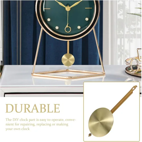 Miniatura 7 de Piezas de reloj de péndulo de repuesto de metal para relojes de pared y regulador 20.50X7.50X0.31.5 in largo reloj péndulo accesorio para reparación