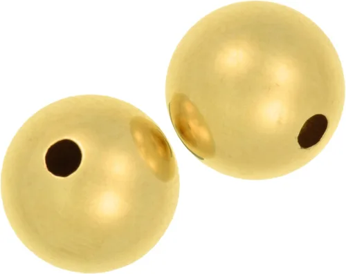 Miniatura 3 de uGems Cuentas rellenas de oro de 0.394 in para la fabricación de joyas (2 piezas) - Cuentas duraderas rellenas de oro de 14 quilates, ideales