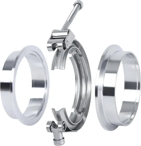 Miniatura 7 de Acoplamiento de abrazadera de banda V de liberación rápida de 1.5 pulgadas con brida macho hembra acero inoxidable (1 unidad)