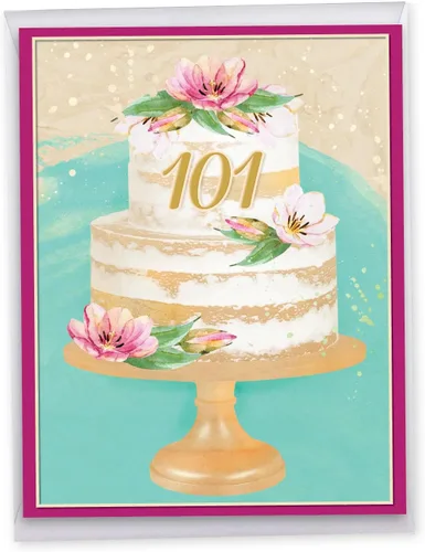 Miniatura 15 de NobleWorks Divertida tarjeta de cumpleaños 101 extra grande 101º hito tarjeta de felicitación de cumpleaños de 8.5 x 11 pulgadas con sobre