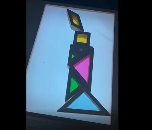 Miniatura 3 de BOHS Translucent Tangram, tarjetas multilingües, 1 pulgada de grosor
