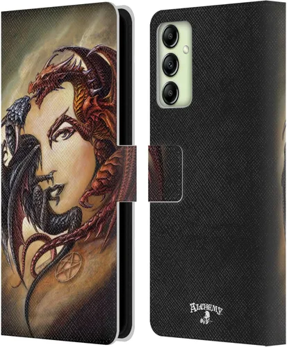 Miniatura 10 de Head Case Designs Officially Licensed Alchemy Gothic Caduceus Rex Dragon Leather Wallet Case Compatible with Samsung Galaxy A14 5G