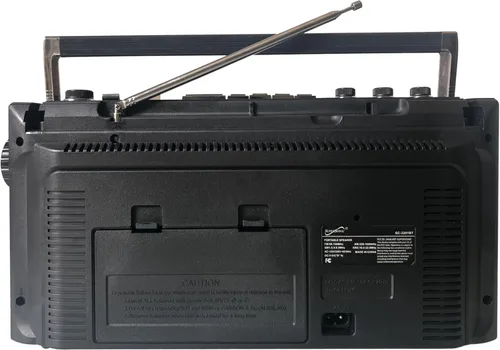 Miniatura 3 de Supersonic SC-3201BT - Boombox de radio de 4 bandas y reproductor de cassette, altavoz Bluetooth, radio AM/FM/SW con reproducción de MP3, tarjeta