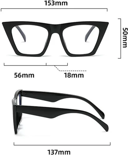 Miniatura 4 de helena Gafas de lectura cuadradas de gran tamaño para mujer, para lectores de moda, con bisagra de resorte, montura cuadrada gruesa, lentes UV400