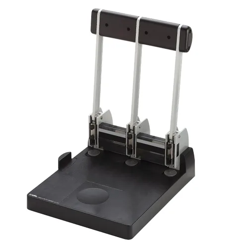 Miniatura 3 de Carl, Heavy Duty 2 agujeros, perforadora de papel de 100 hojas, azul, gris