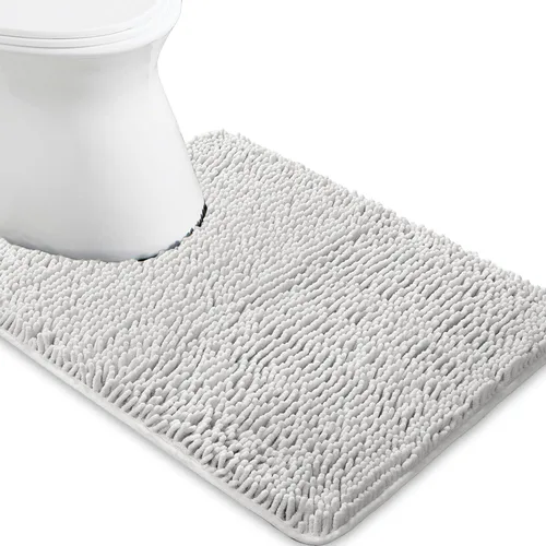 Miniatura 84 de Yeaban Alfombra de pasillo de baño de 24 x 72 pulgadas, antideslizante, alfombra de baño larga de felpilla gruesa, absorbente y lavable, alfombra