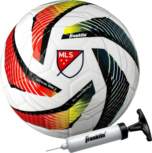 Franklin Sports MLS Tornado Balón de Fútbol - Cubierta Suave - Balón de Fútbol de Tamaño y Peso Oficiales - Bomba de Aire Incluida