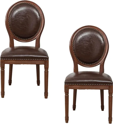 Miniatura 21 de Sillas de comedor de madera para casa de campo, sillas de cocina estilo país francés, silla vintage para sala de estar con respaldo redondo, silla