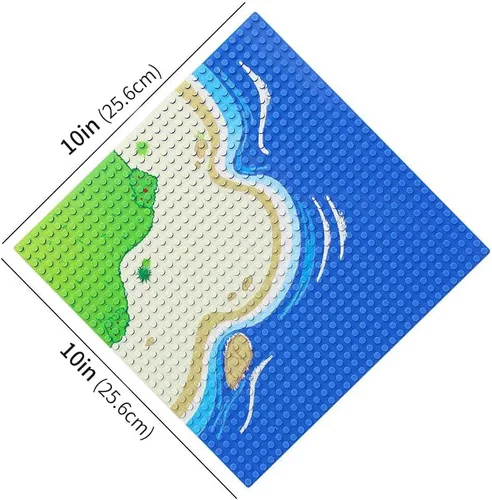 Miniatura 2 de Placa base clásica azul para playa de City Road, placa base de agua Ocean Island Street de 10 x 10 pulgadas, kit de juguete de mar piratas