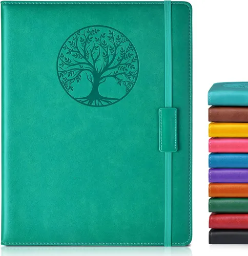 Miniatura 33 de Biuwory Cuaderno diario con líneas para mujeres y hombres, 256 páginas, tamaño A5, de cuero de tapa dura para escribir, viajes, negocios, trabajo