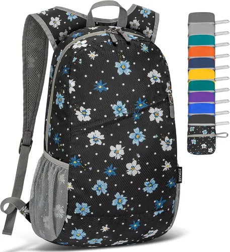 Miniatura 10 de ZOMAKE Mochila ligera y plegable, mochila pequeña para senderismo, resistente al agua, bolsa de día para viajes (azul oscuro)