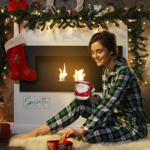 Miniatura 2 de Servette Home Tazas navideñas de invierno de 16 oz - Taza de Papá Noel de invierno