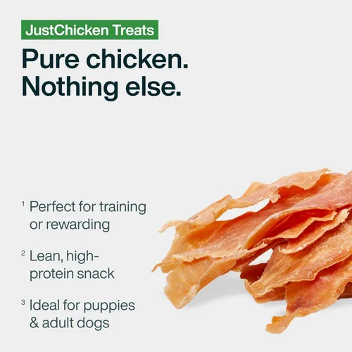 Miniatura 3 de JustFoodForDogs - Golosinas saludables de pechuga de pollo para perros, golosinas de un solo ingrediente, fabricadas en los Estados Unidos, 5 oz