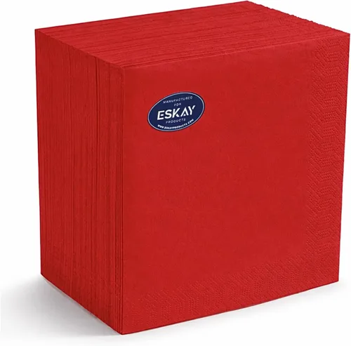 Servilletas desechables rojas de 3 capas, 125 unidades, servilletas de papel para cócteles y fiestas para bodas, cumpleaños, bares y eventos, hechas